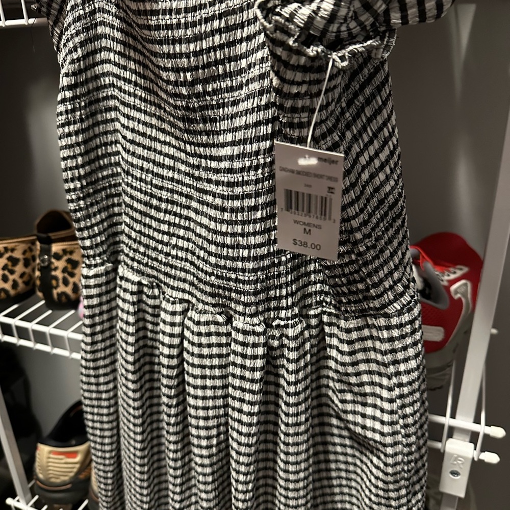 Black and White Striped Dress